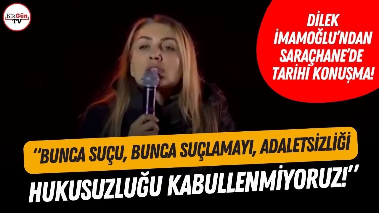 Saraçhane'de kalabalığa seslenen Dilek İmamoğlu'nun o cümlesi tartışma yarattı